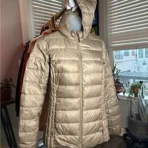 Elegant Beige Puffer Jacket for Women